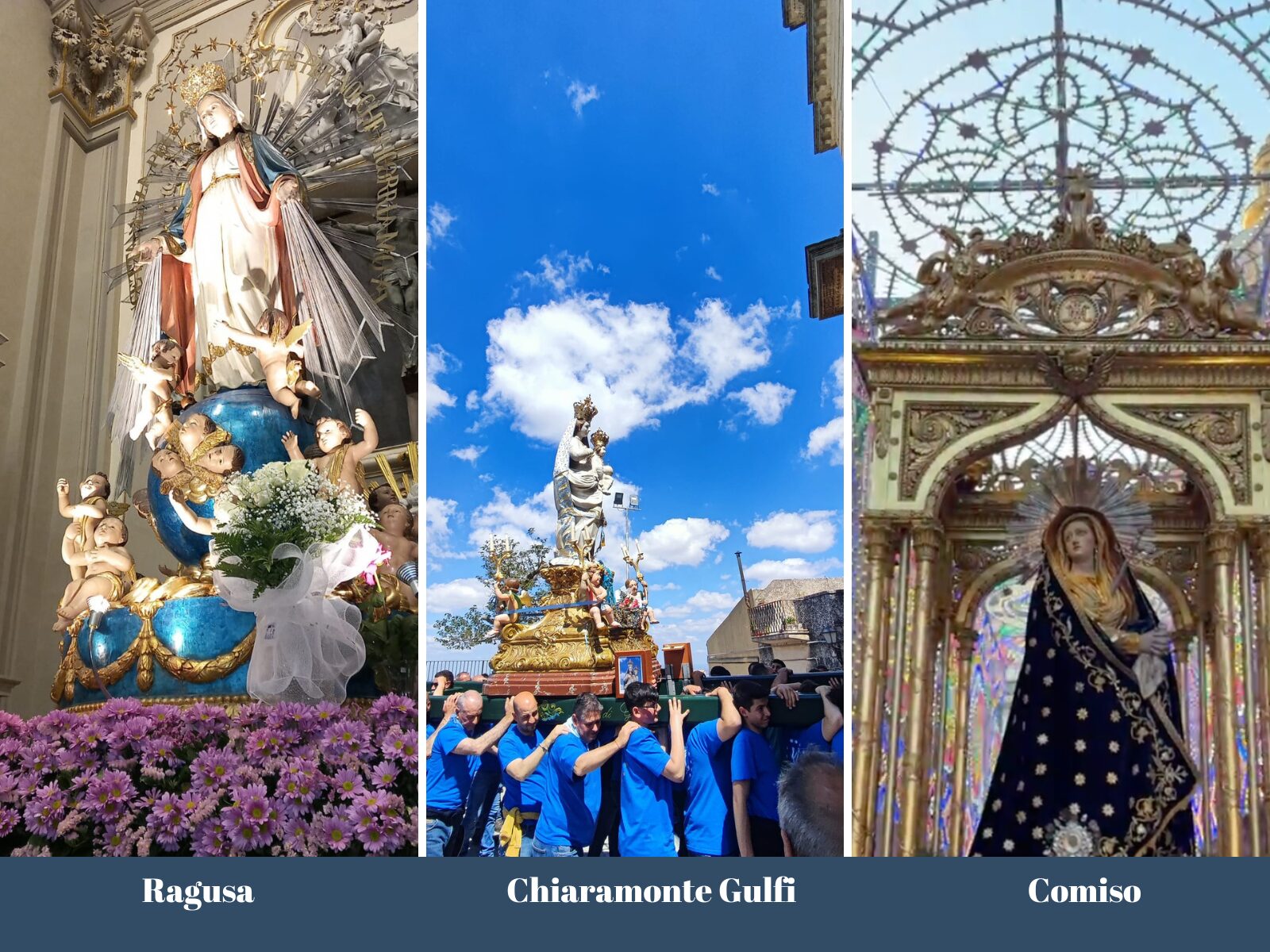 Festeggiamenti in onore di Maria Santissima a Ragusa, Comiso e Chiaramonte Gulfi