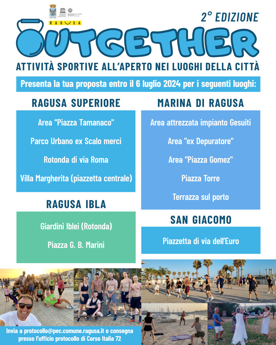 A Ragusa la II^ edizione di “Outgether”, le attività sportive in spazi pubblici all’aperto