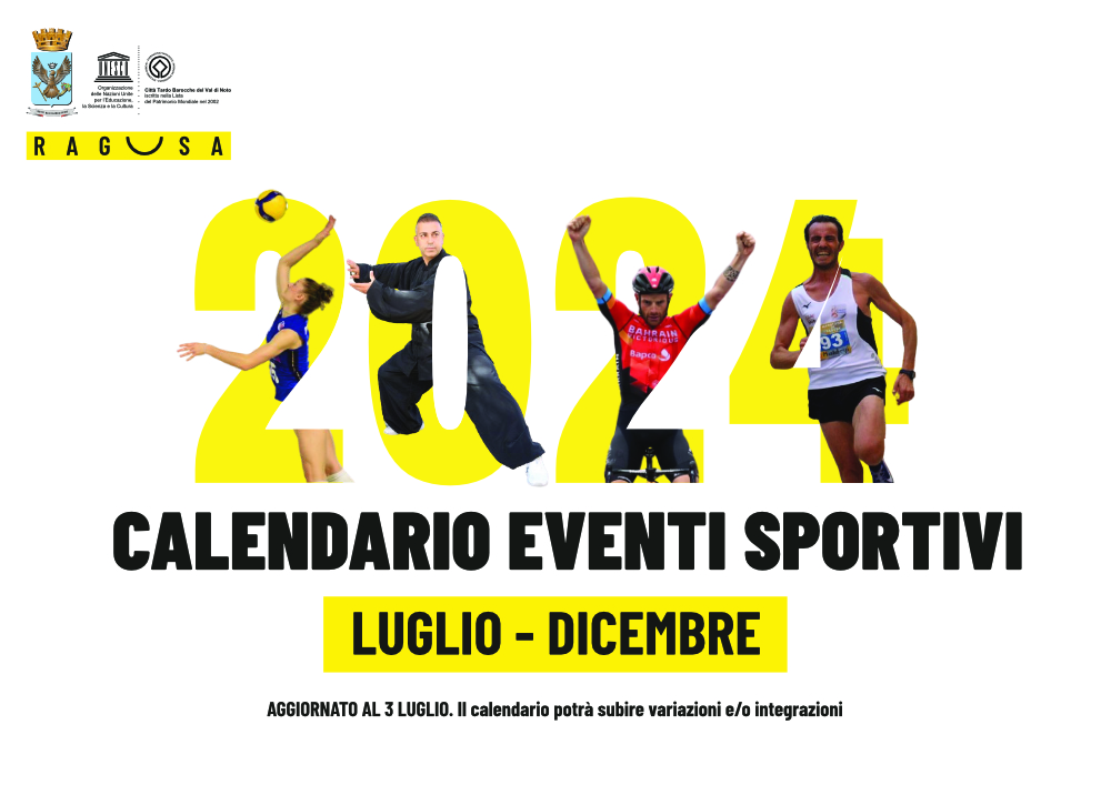 Ragusa: pubblicato il calendario degli eventi sportivi del secondo semestre, ecco il programma
