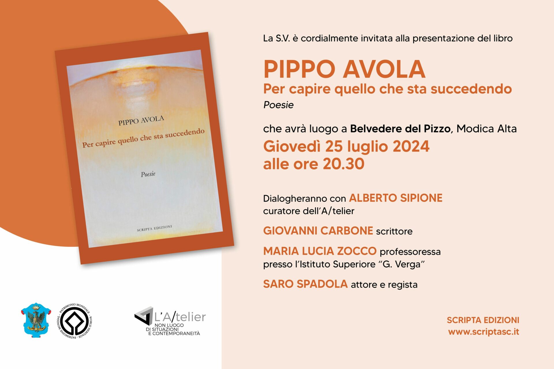 “Per capire quello che sta succedendo” la nuova raccolta di poesie di Pippo Avola