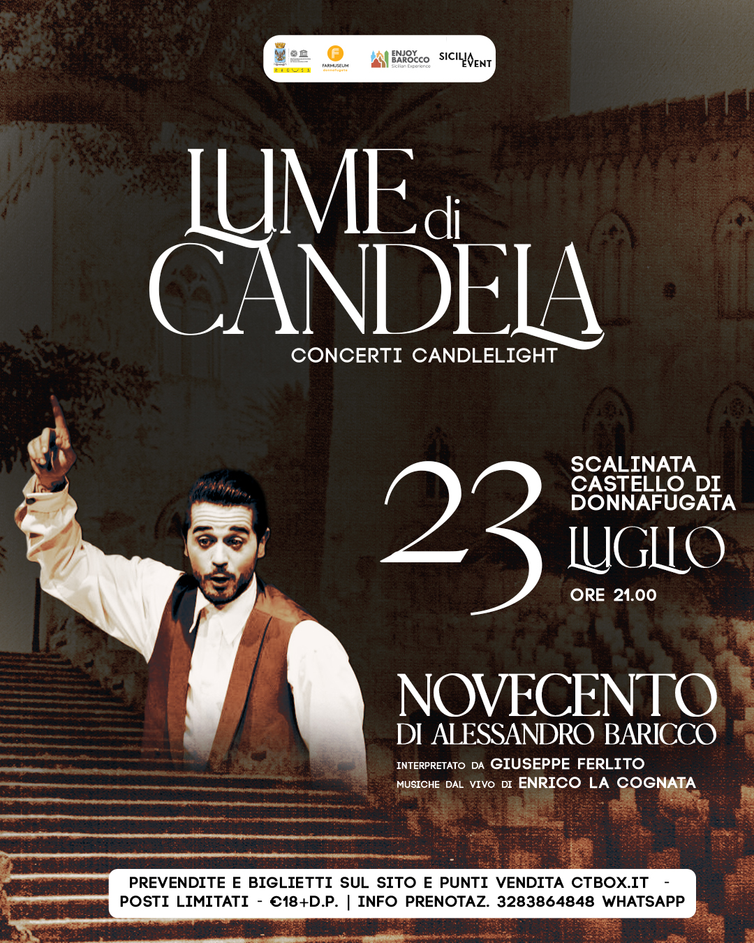 “Lume di Candela – CandleConcert” la rassegna musicale da martedì al Castello di Donnafugata