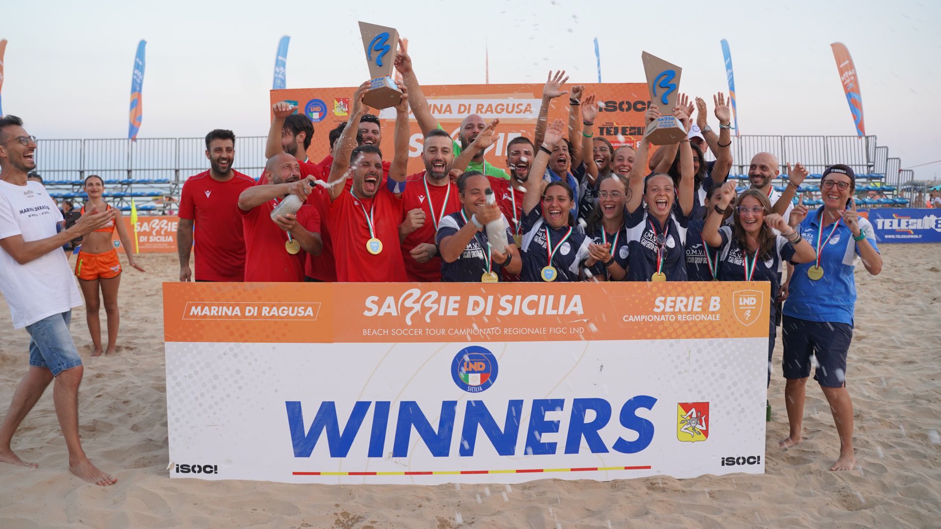 La I^ edizione di “Sabbie di Sicilia” di beach soccer di serie B “incorona” Pro Ragusa e Virtus Marsala