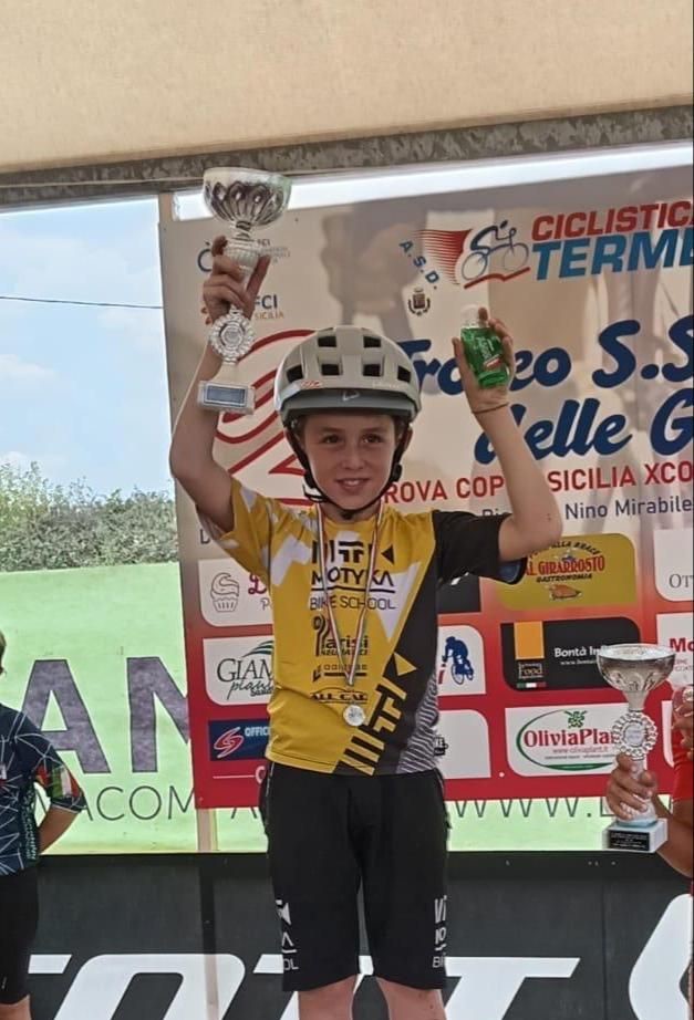 Coppa Sicilia di mountain bike, a Terme Vigliatore, la Motyka Bike School sul podio con Nicolò Tagliarini