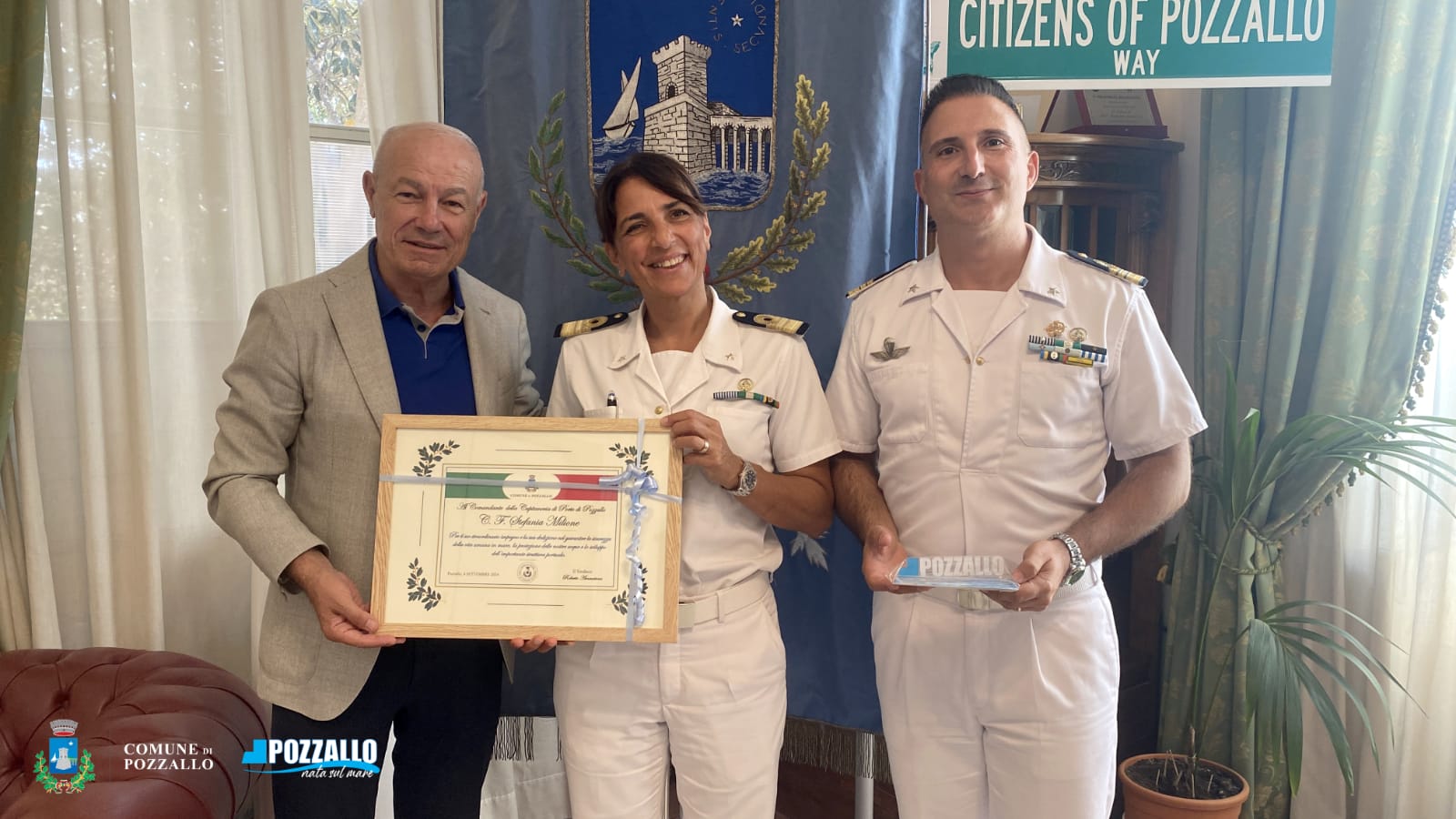 Avvicendamento comandanti della Capitaneria di Pozzallo: Luigi Vincenti incontra il Sindaco