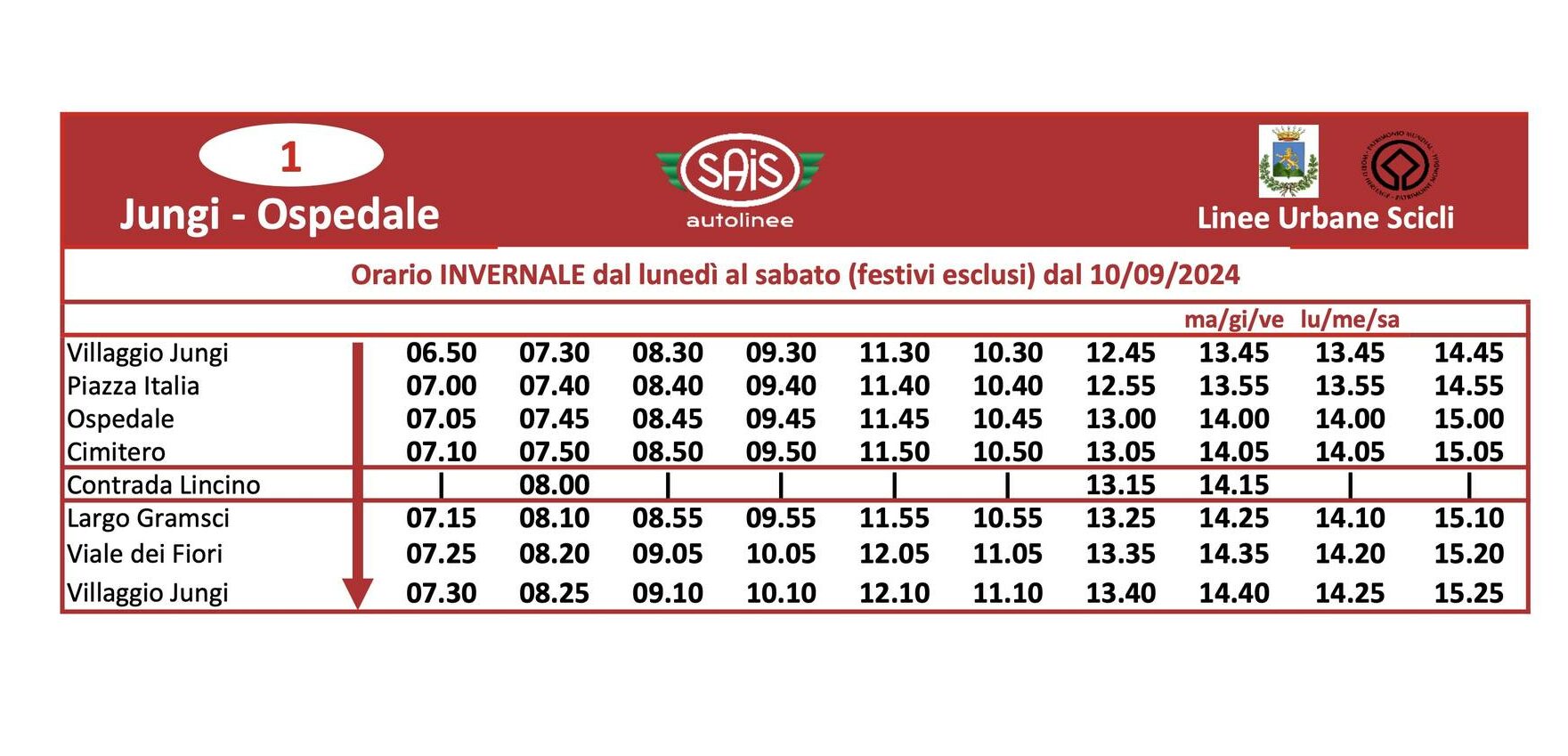 Da oggi nuovi orari per il trasporto studenti urbano e da Scicli verso i comuni limitrofi