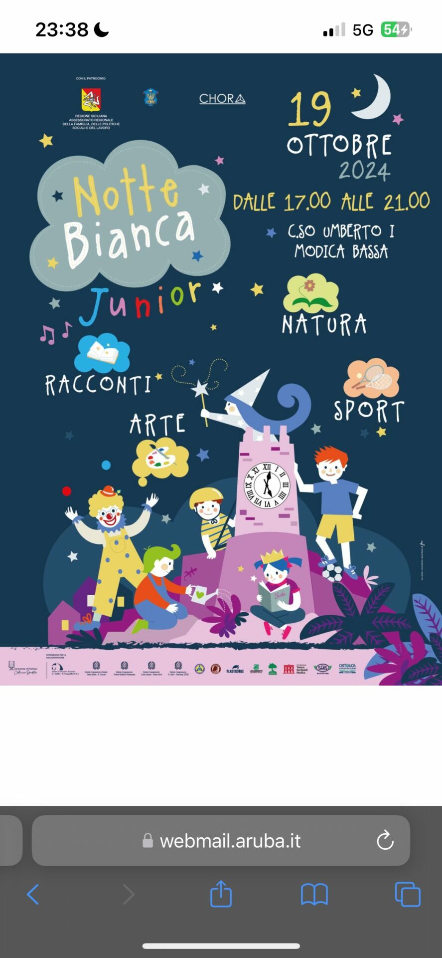Notte Bianca Junior: sabato 19 ottobre dalle 17 alle 21 in corso Umberto a Modica