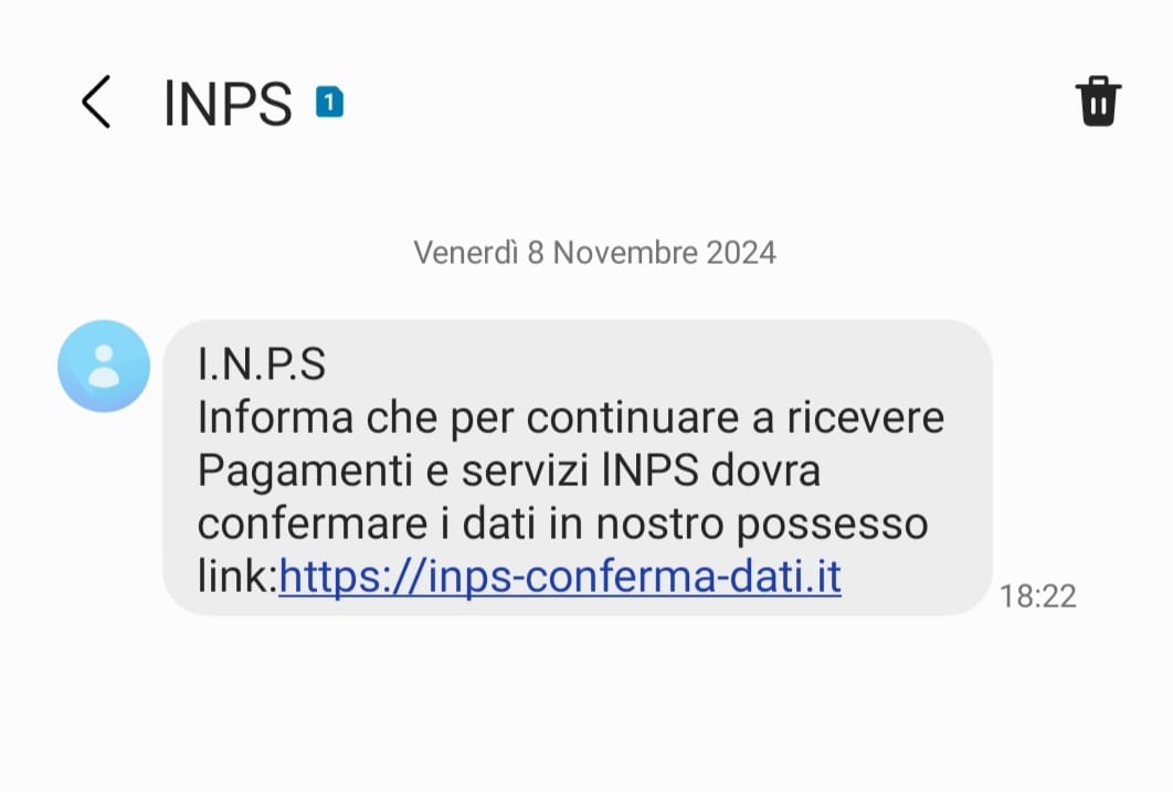 Falsi messaggi INPS, tentavi di phishing via SMS anche nel ragusano: attenzione alle truffe
