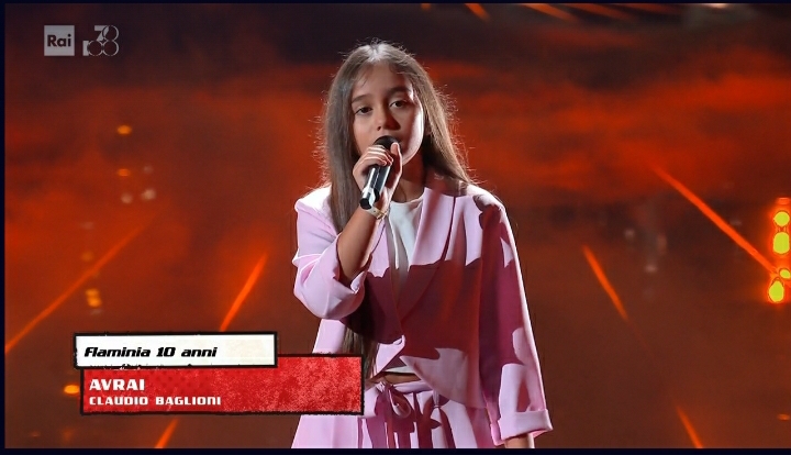 Flaminia da Vittoria con la sua voce incanta Arisa a “The voice Kids” su Rai Uno (il video)
