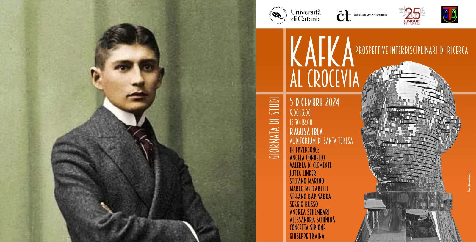 Giovedì a Ragusa Ibla una giornata di studi su Kafka all’Auditorium Santa Teresa