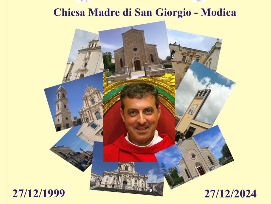 La comunità di San Giorgio in festa, a Modica, per i 25 anni di sacerdozio di Padre Fidone