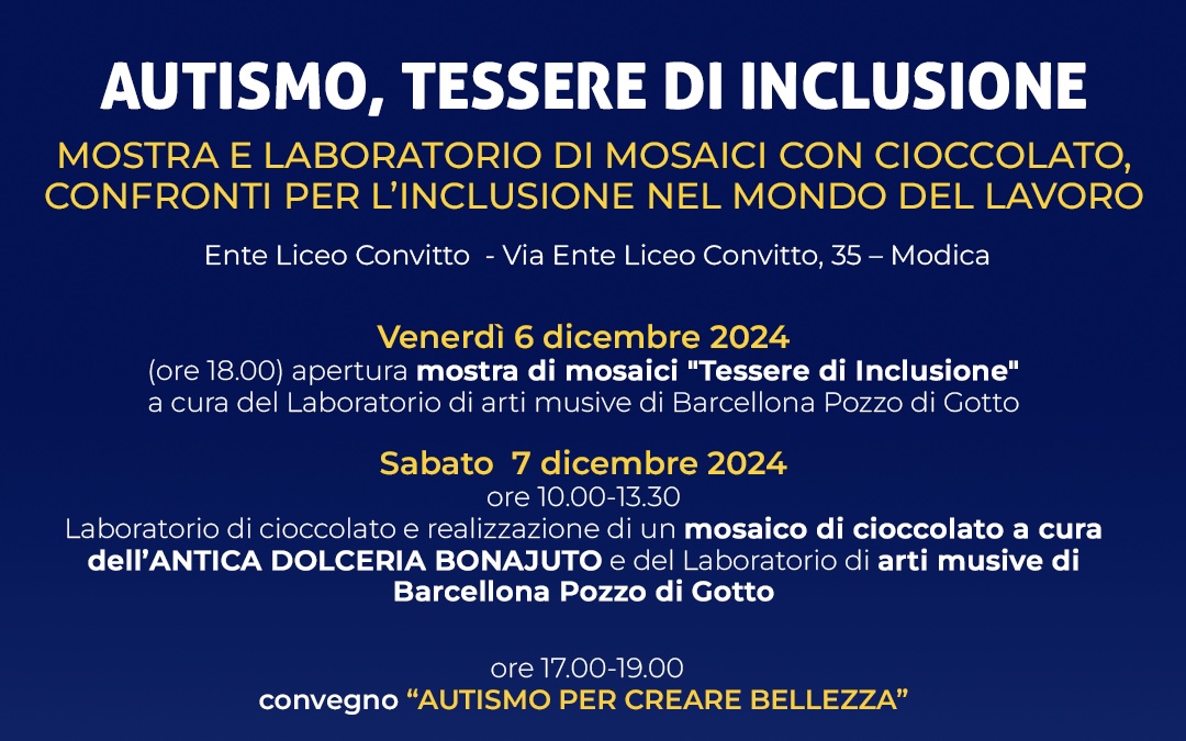 Modica, Il Lions Club organizza “autismo, tessere di inclusione” al Liceo Convitto
