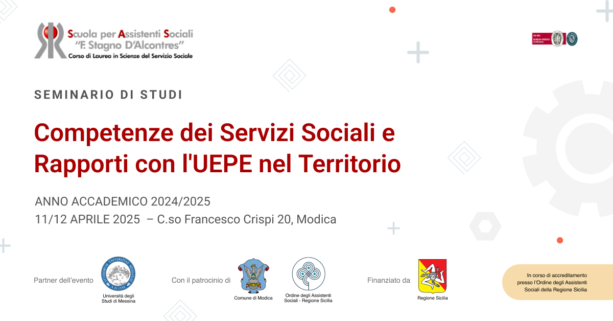 Venerdì prossimo un convegno per studiare i servizi sociali e i rapporto con l’UEPE