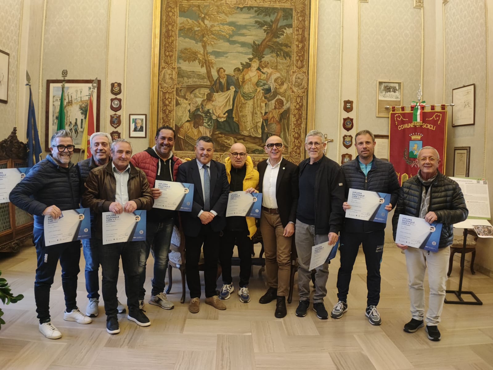Csen Ragusa: nuovi otto arbitri per i campionati amatoriali ricevuti dal sindaco Marino