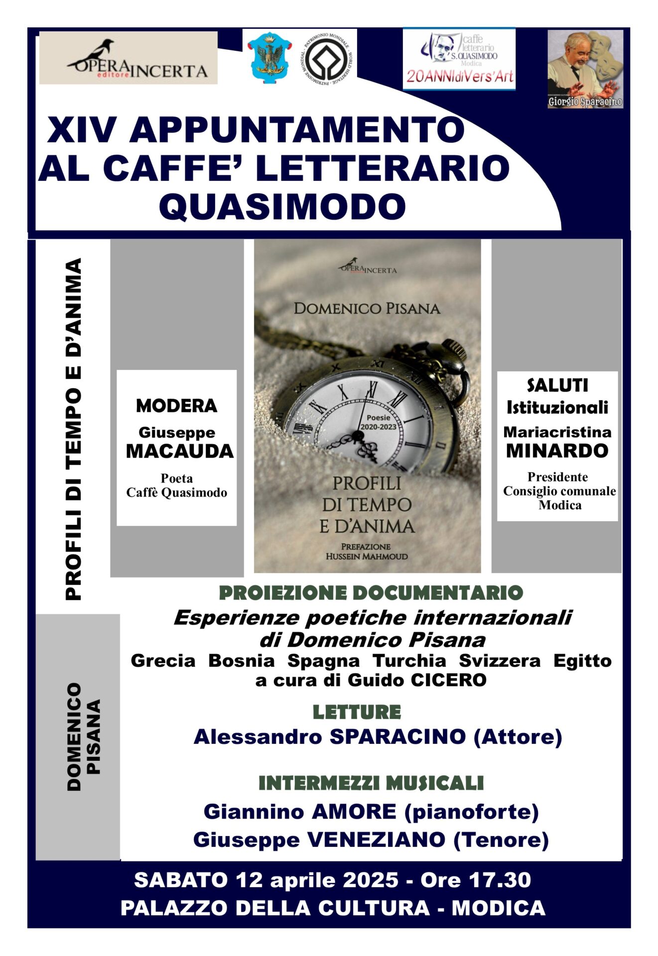 Modica, al Quasimodo si presenta il libro di poesie del Presidente Domenico Pisana