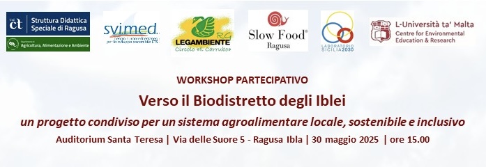 Venerdì a Ragusa Ibla il Wokshop sulla creazione del Biodistretto degli iblei