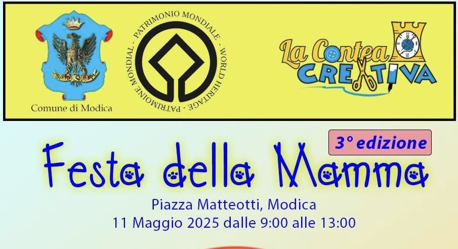 Modica, La Contea Creativa organizza la  Festa della Mamma in Piazza Matteotti