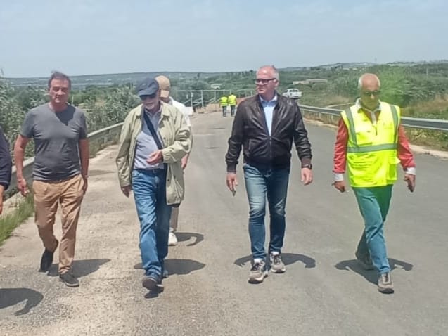 Ispica,  Via di Fuga Sud, sopralluogo per verificare l’andamento dei lavori