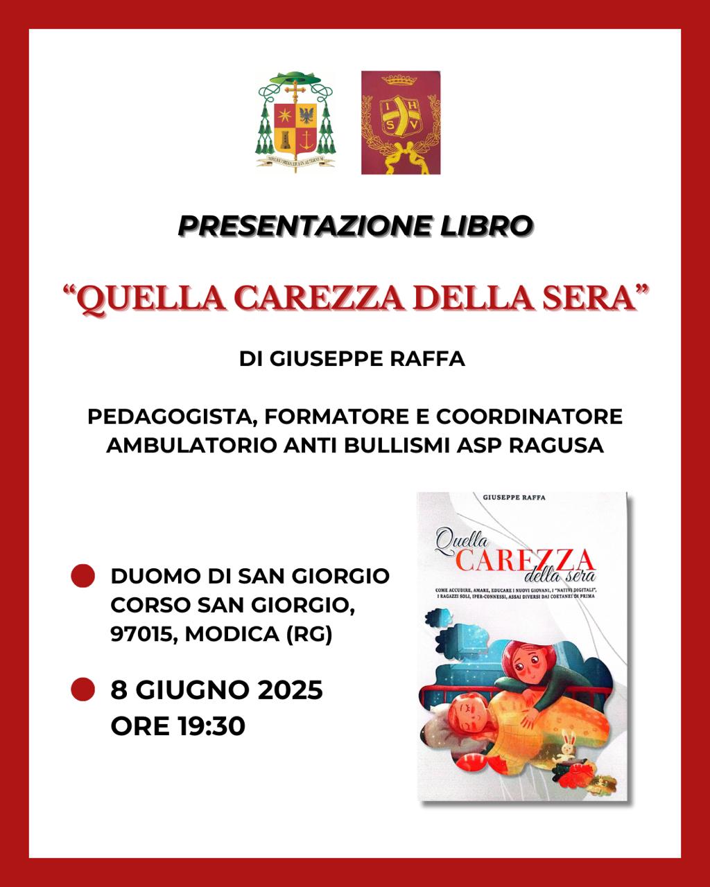 Quella carezza della sera sarà presentato ai gruppi famiglie della parrocchia San Giorgio