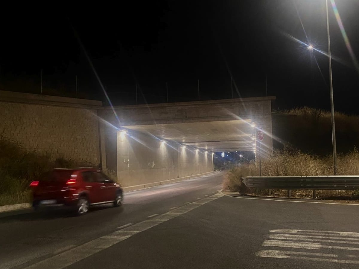 Ispica Mare: illuminato il sottopasso autostradale