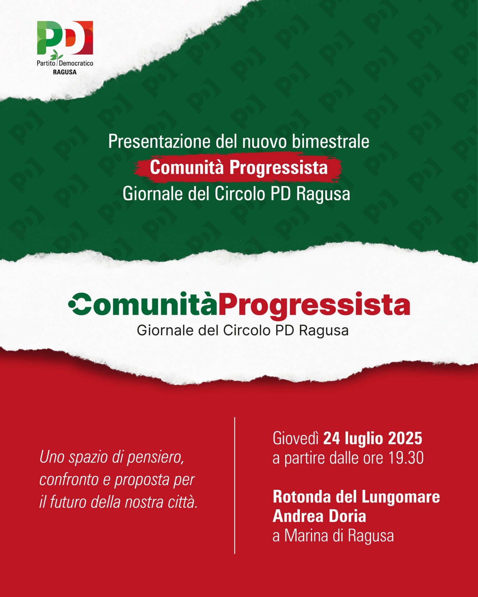 Nasce “Comunità Progressista”, il nuovo bimestrale del Circolo PD di Ragusa