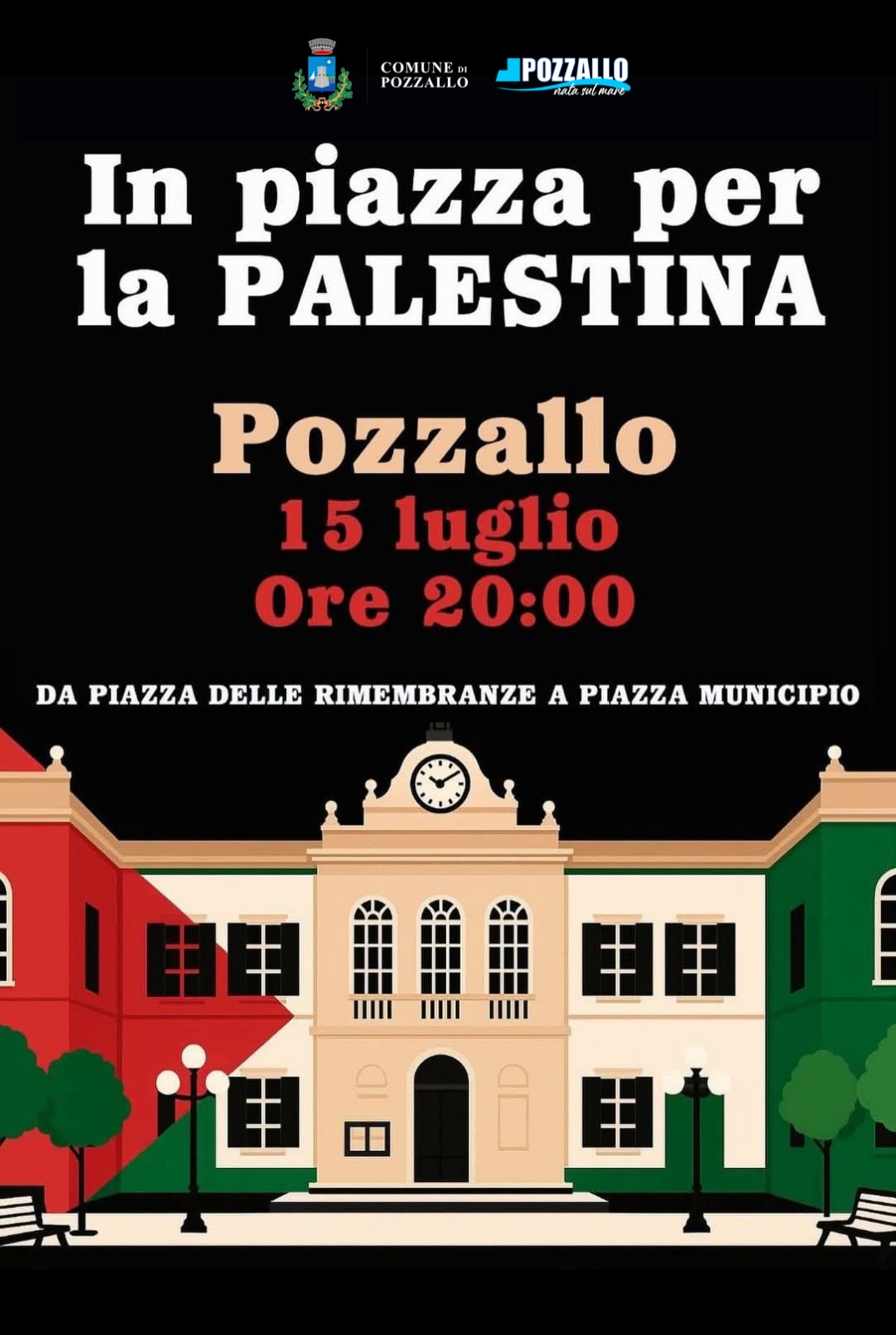 “In Piazza per la Palestina”, associazioni e artisti a Pozzallo il 15 luglio per il popolo palestinese