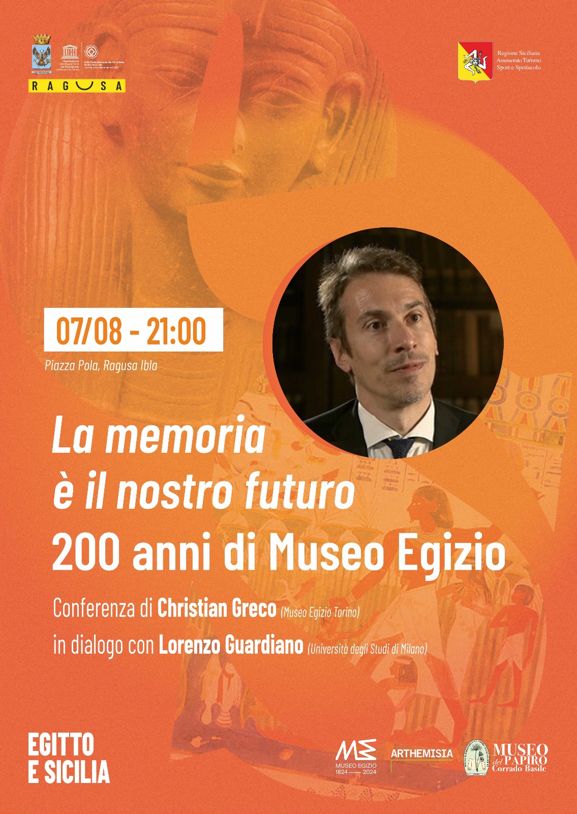 200 anni di Museo Egizio”: a Ibla conferenza del direttore del Museo di Torino Christian Greco