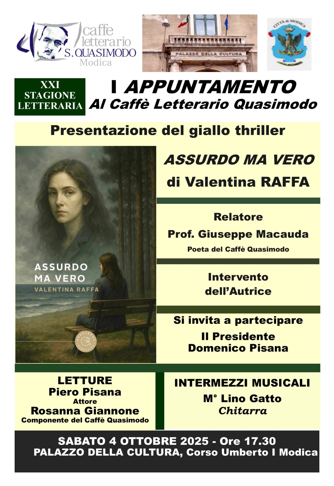 Modica, al via la 21a stagione del “Quasimodo”: il 4 ottobre il giallo thriller “Assurdo ma vero”