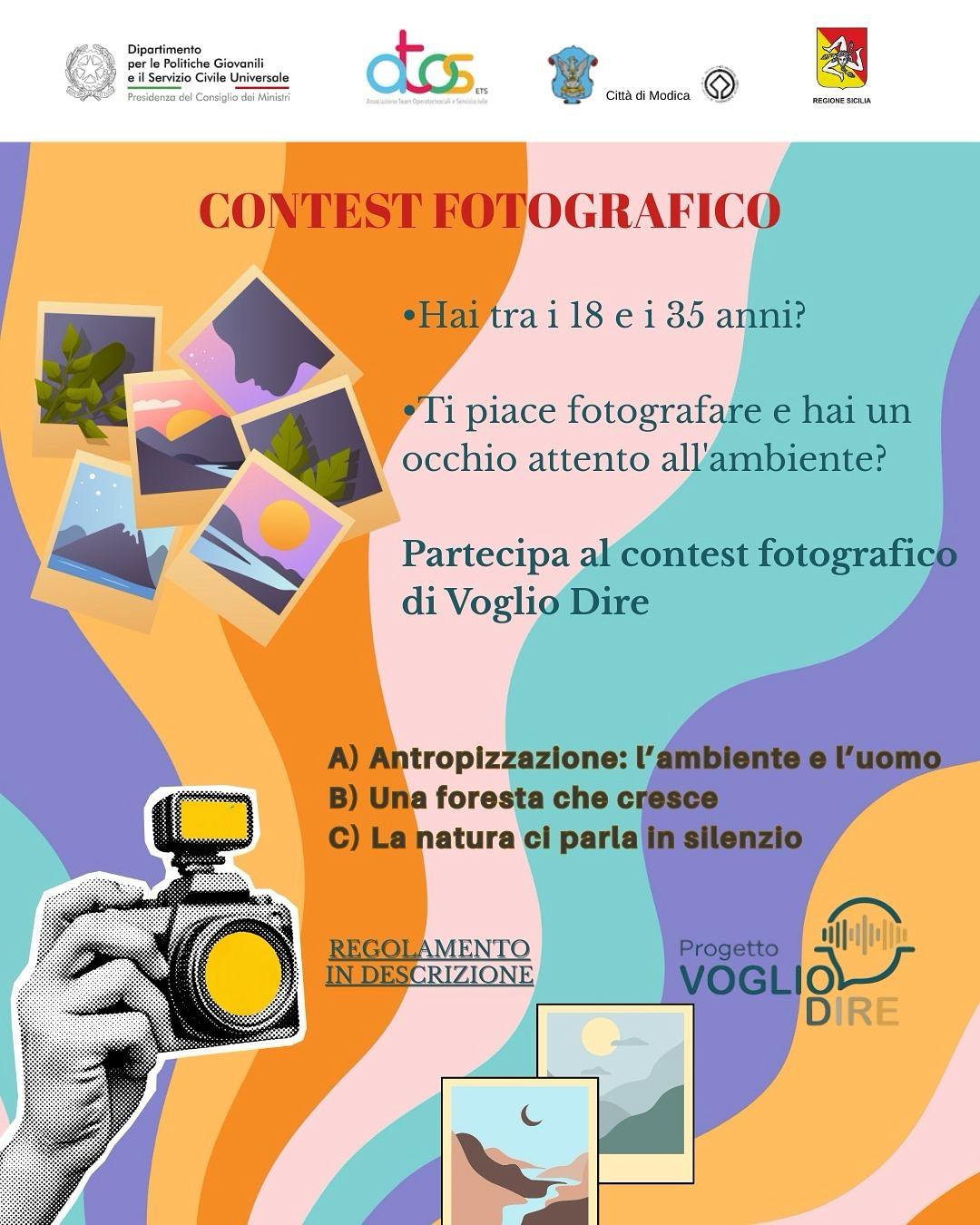 Progetto Voglio Dire, lancia a Modica un contest fotografico sull’ambiente