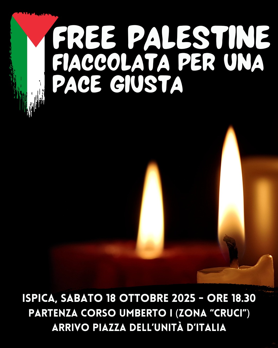 Ispica, la Fiaccolata per la Palestina sfilerà per le vie della città