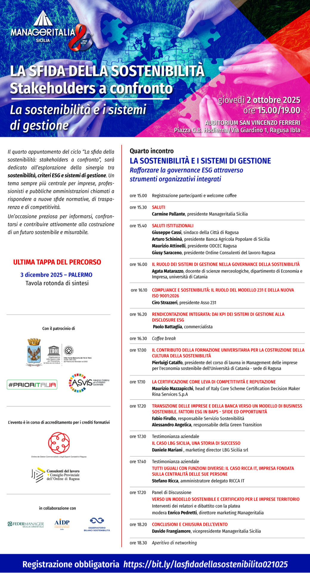 Ragusa, istituzioni a confronto: insieme verso la sostenibilità