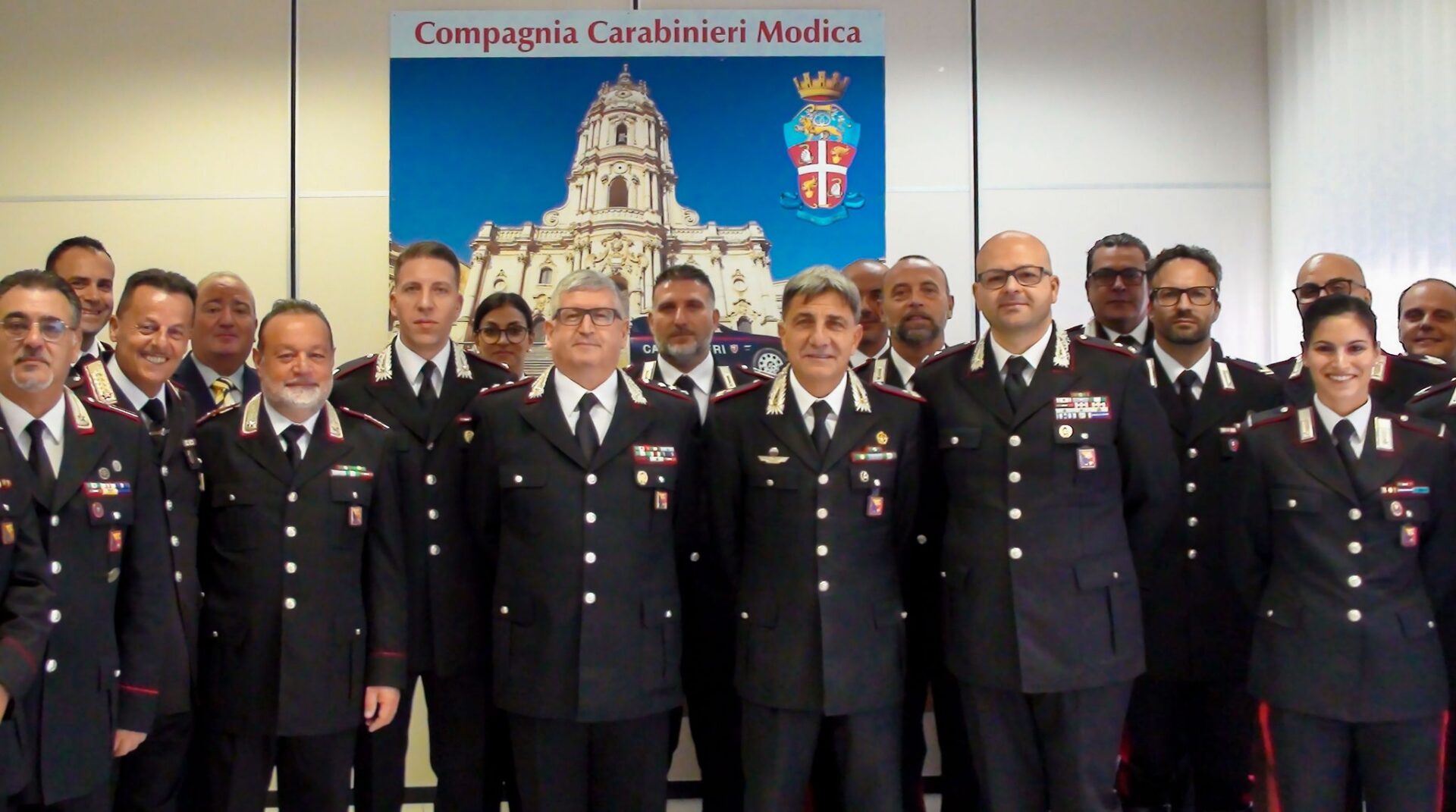 Modica, il Generale Del Monaco in visita al Comando Compagnia Carabinieri