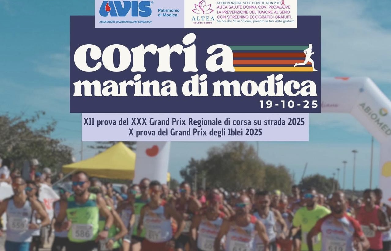 Al via domenica la terza edizione di “Corri a Marina di Modica” un evento di sport e salute
