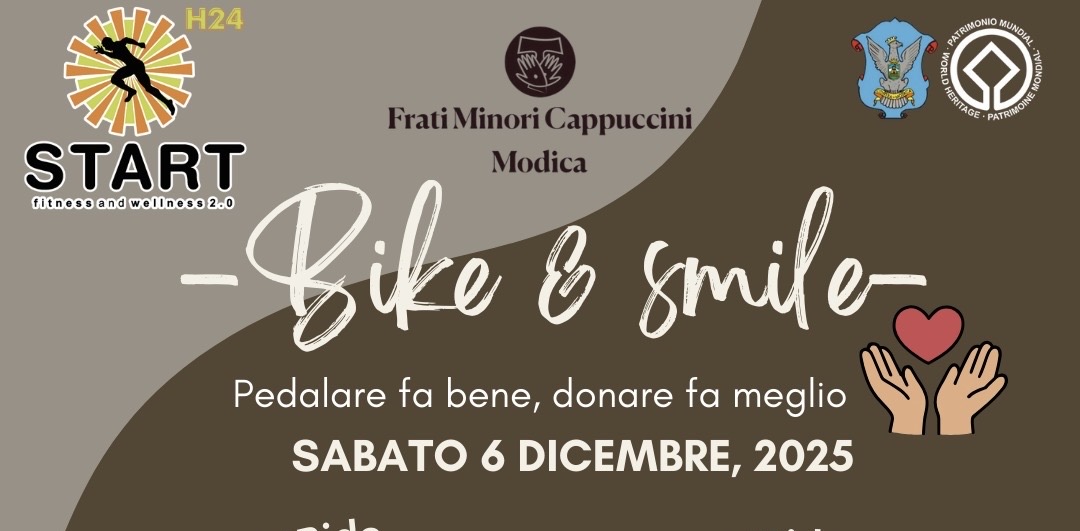 Modica: il 6 dicembre “Bike & Smile” l’iniziativa della Start che unisce sport e solidarietà