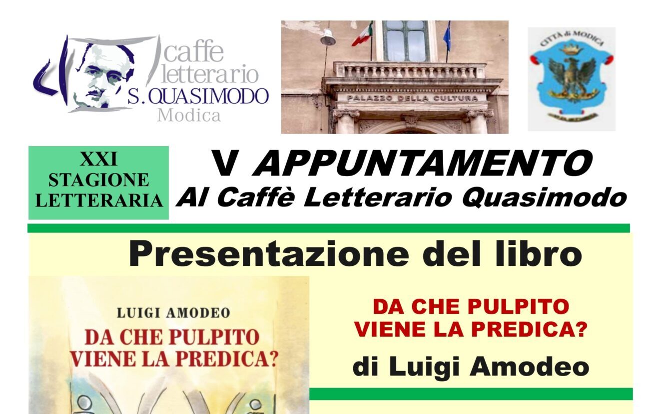 Modica, Il libro che fa sorridere e pensare: ‘Da che pulpito viene la predica?’