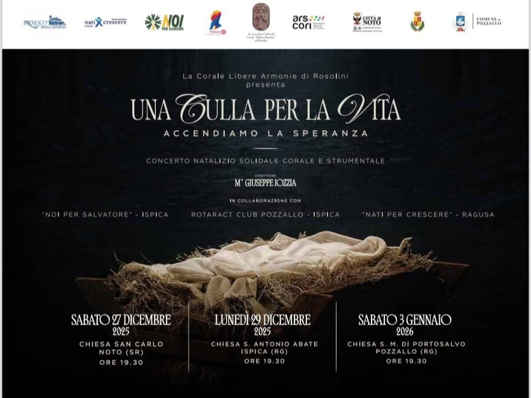 Noto, Ispica e Pozzallo tre concerti di beneficenza della Corale Libere Armonie