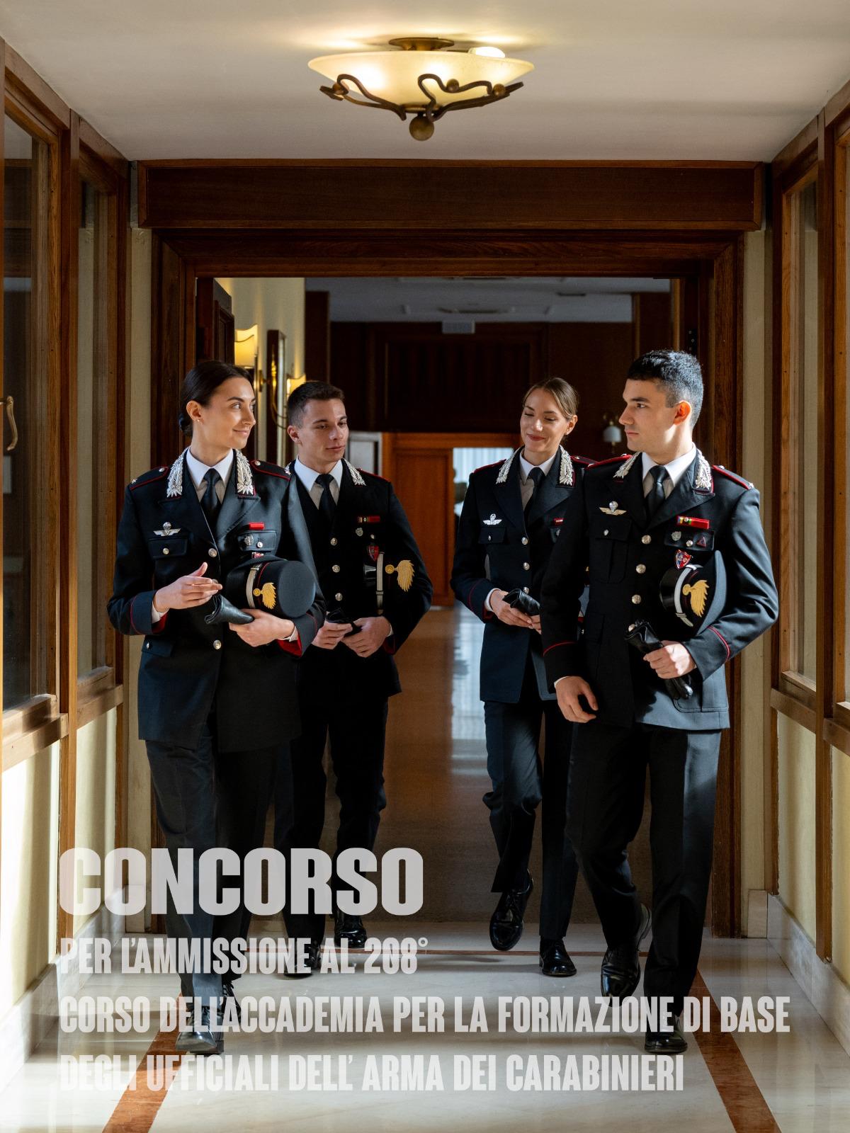 Aperte le selezioni per 65 allievi dell’Arma dei Carabinieri