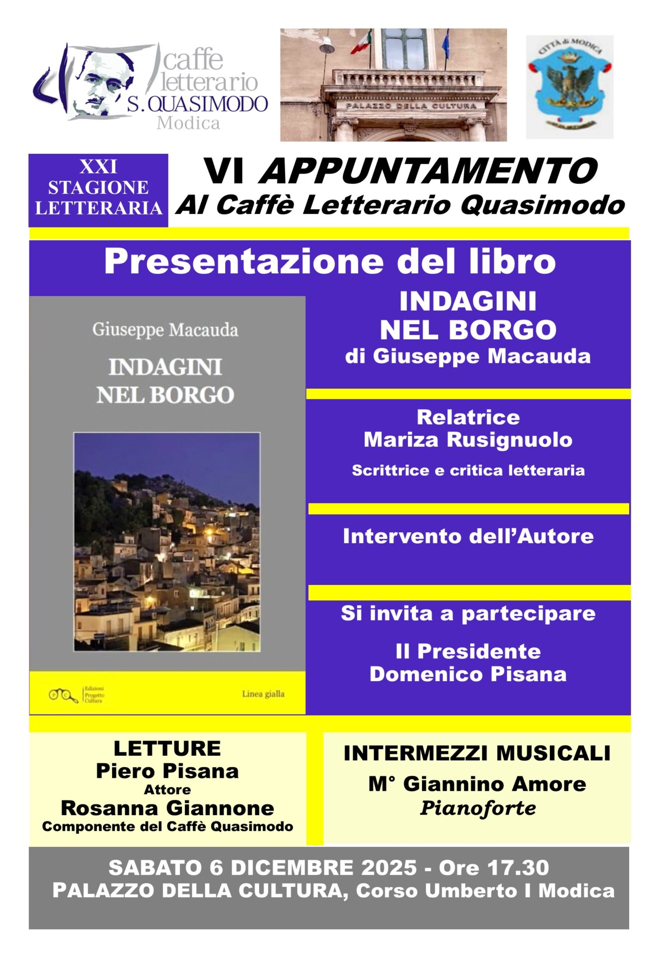 Il Caffè Letterario Quasimodo presenta il libro di Giuseppe Macauda