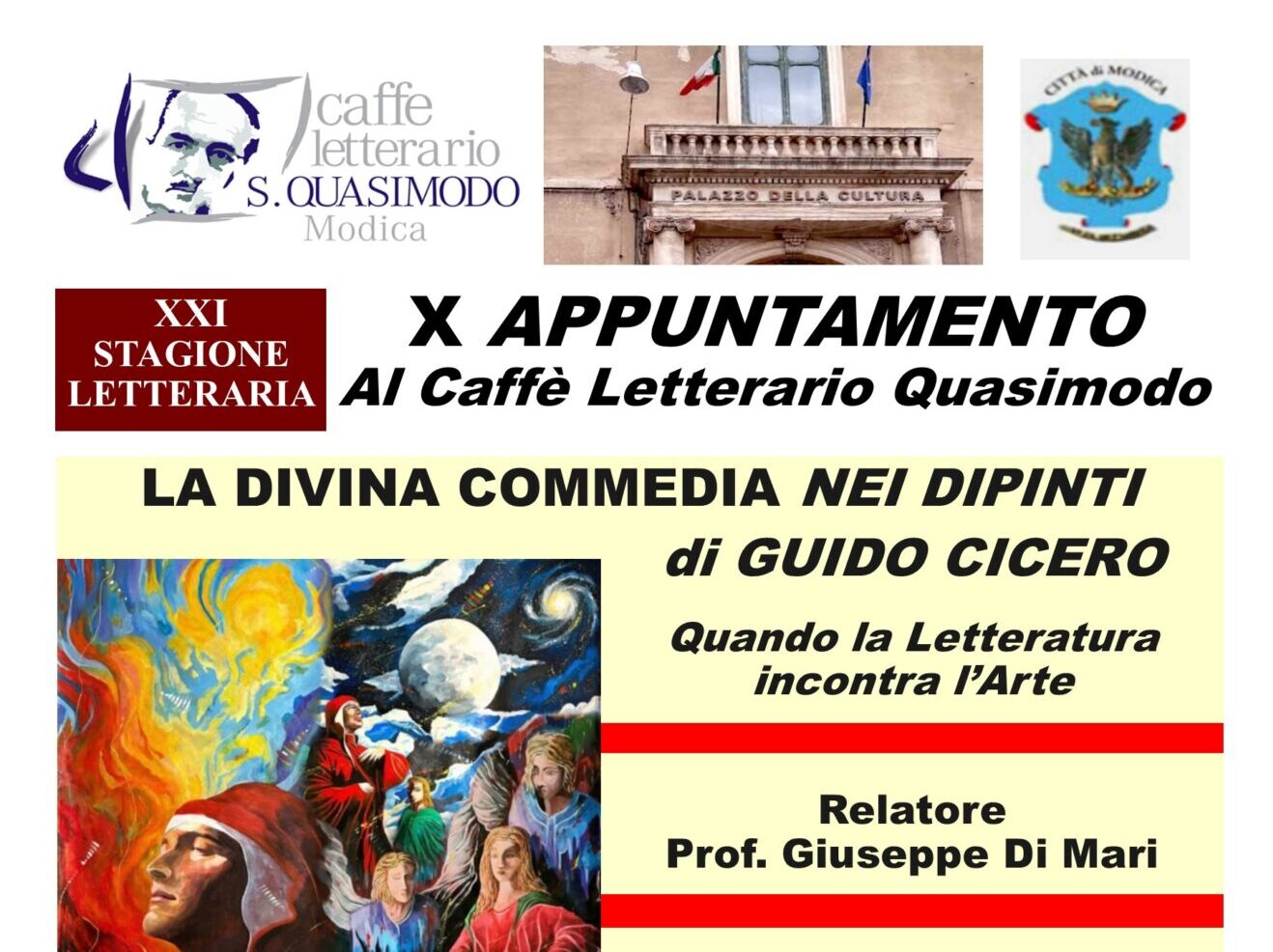 La Divina Commedia nelle opere di Guido Cicero: l’appuntamento al Caffè Quasimodo