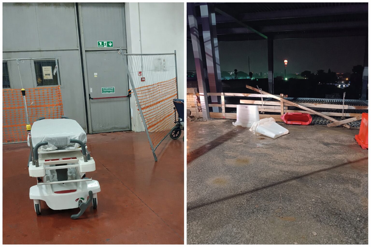 Urla, barelle e recinzioni danneggiate, paura al pronto soccorso di Ragusa