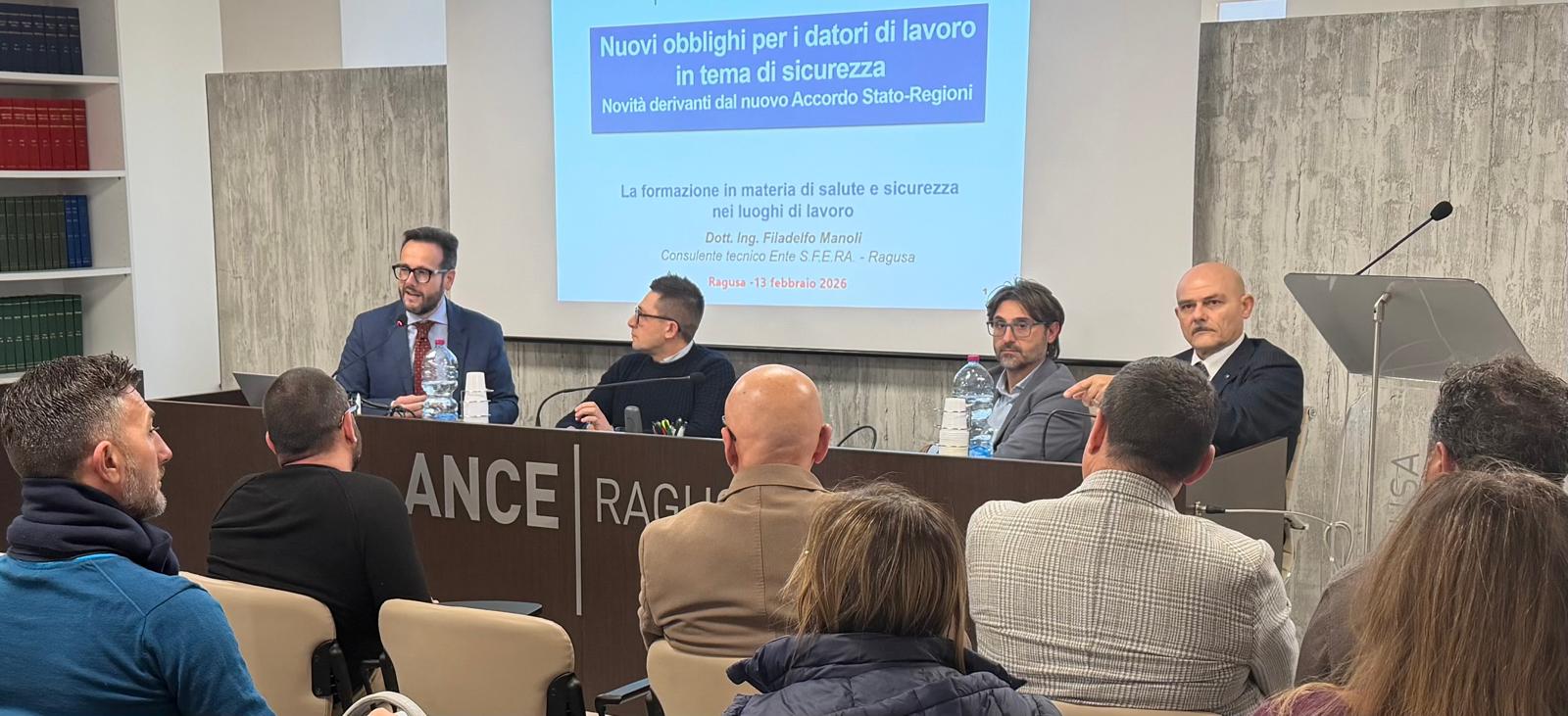 Buona partecipazione al seminario sul lavoro organizzato da ANCE Ragusa