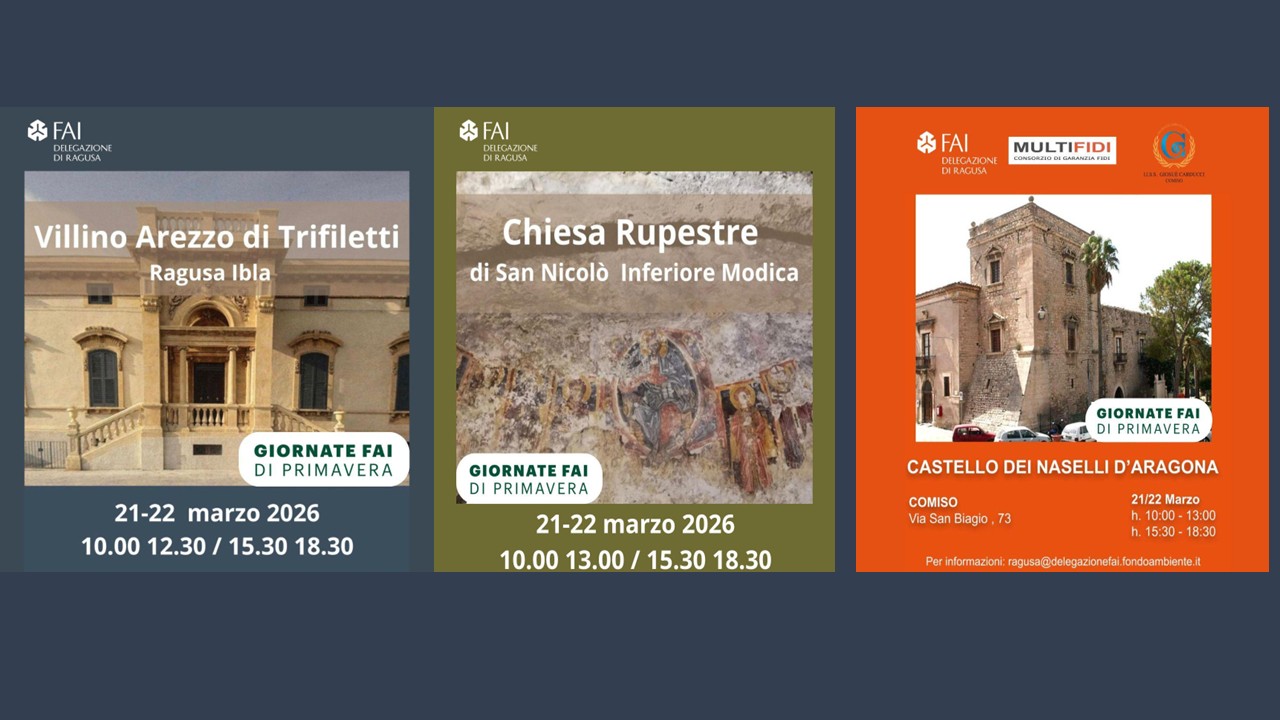 Giornate FAI di Primavera: a Ragusa tre siti aperti per valorizzare il patrimonio