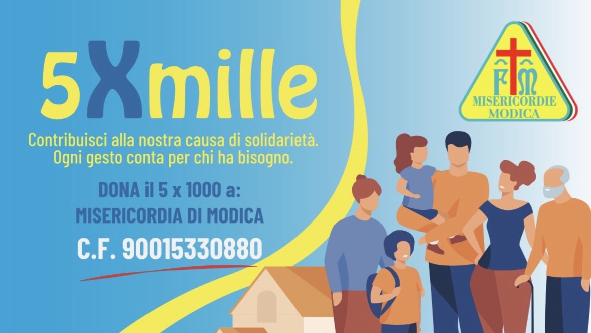Sostieni la Misericordia di Modica con il tuo 5 per mille: un gesto che fa la differenza