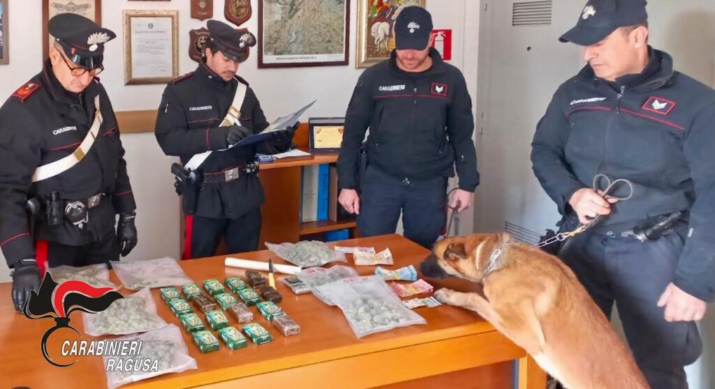 Arrestato ragusano per spaccio di droga: sequestrati 2 chili e mezzo di stupefacente