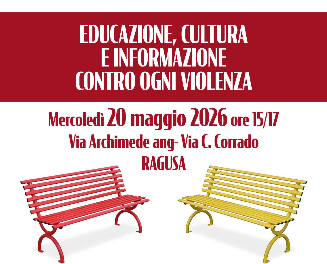 Panchine rosse e gialle a Ragusa, gli studenti scendono in campo contro violenza e bullismo