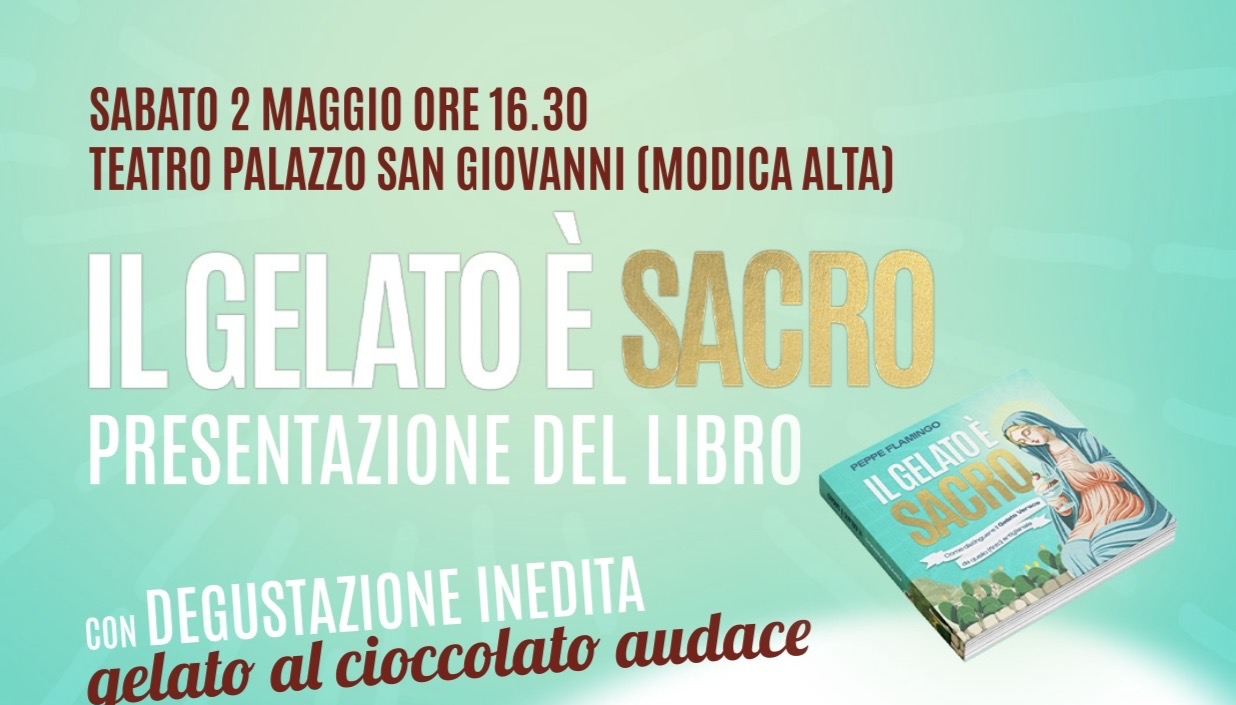 Modica, “Il Gelato è Sacro” il libro di Peppe Flamingo, domani la presentazione