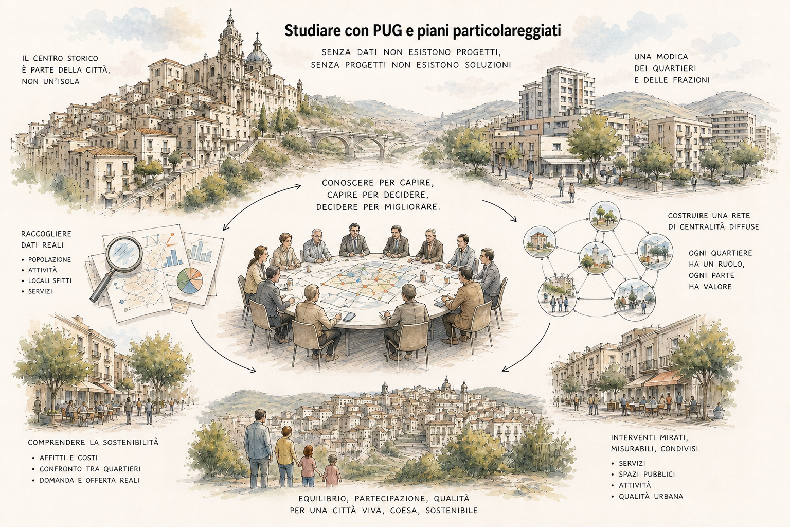 Modica, al Tavolo tecnico dentro il PUG: prima i dati, poi i progetti