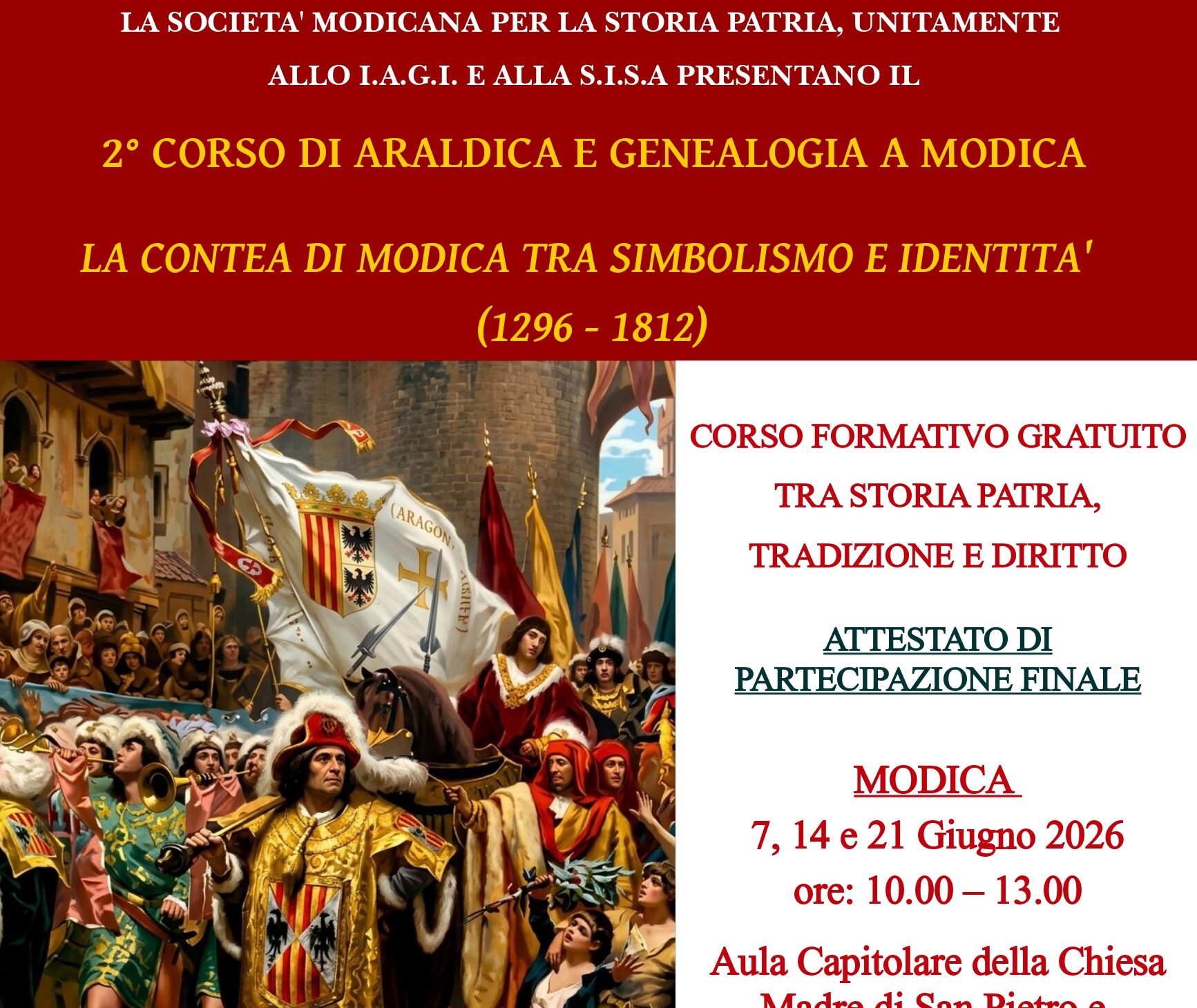 Modica, programmato il secondo corso di Araldica e Genealogia