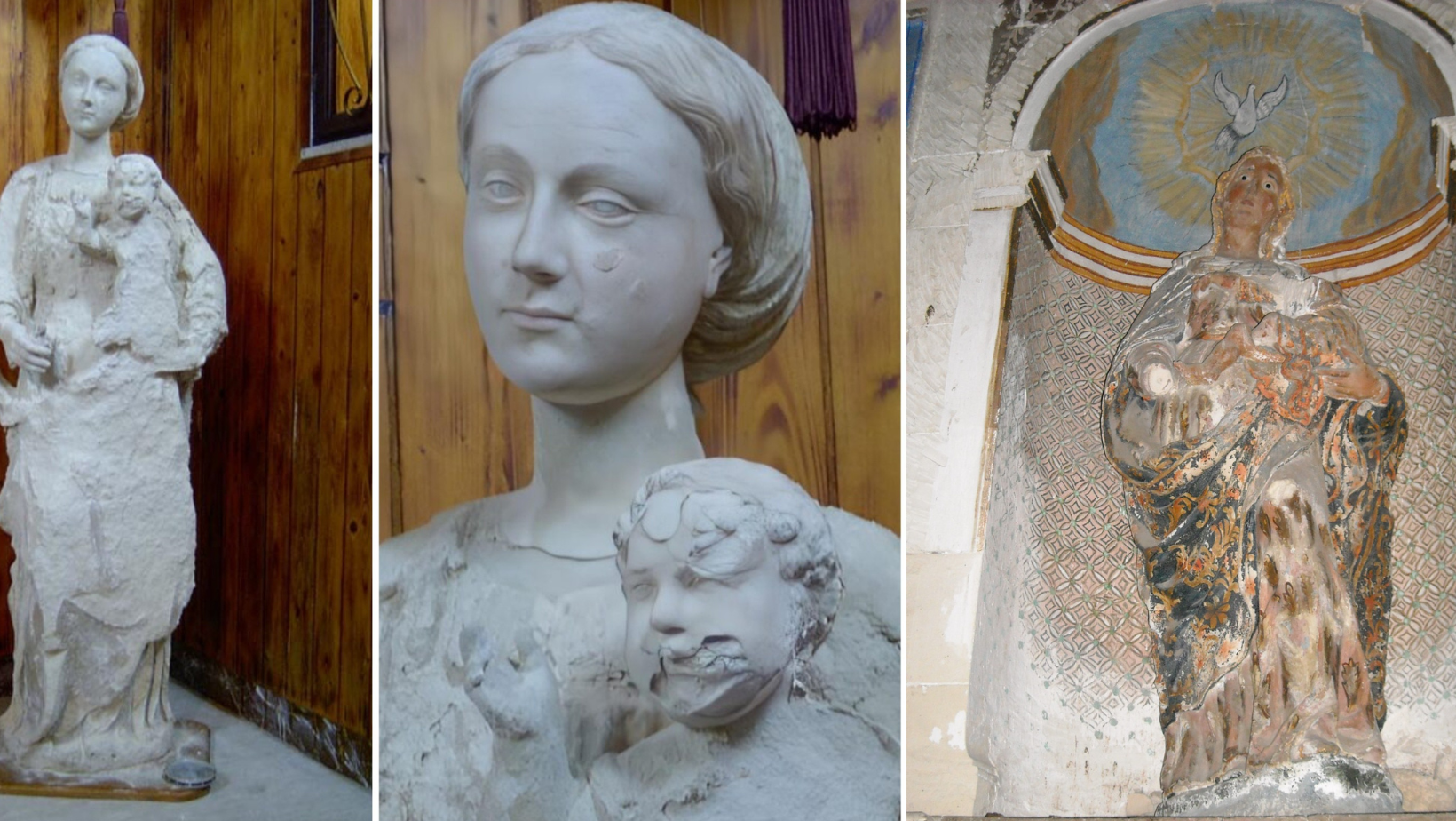 A Scicli grazie alla Regione vengono restaurate due statue raffiguranti la Madonna