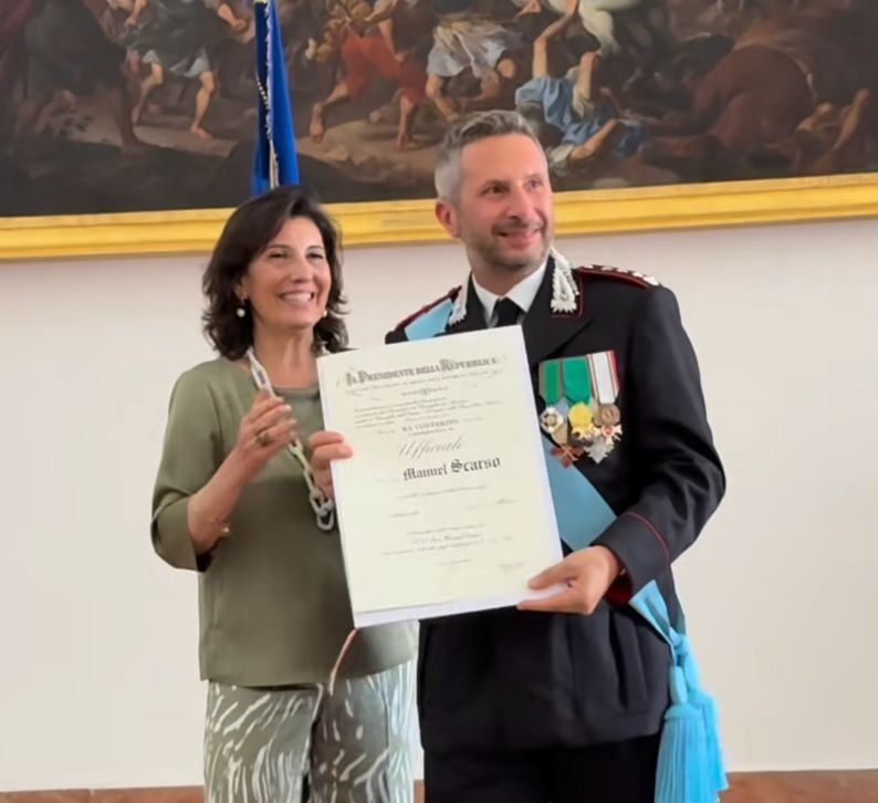 Il colonnello Manuel Scarso tra i cittadini premiati il 2 giugno